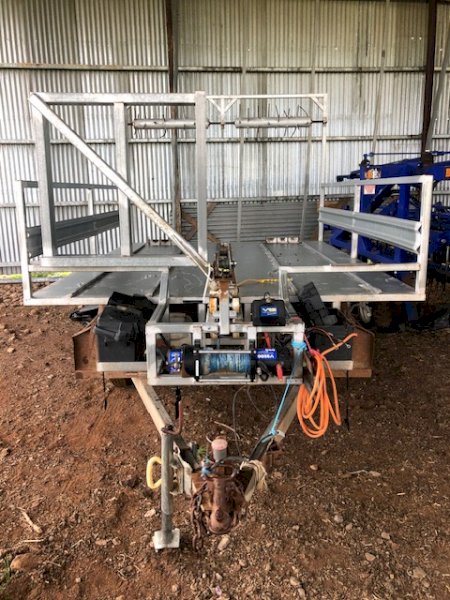Slide Away Square Bale Feed Out Trailer