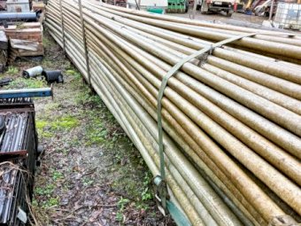 Aluminium irrigation pipes.
