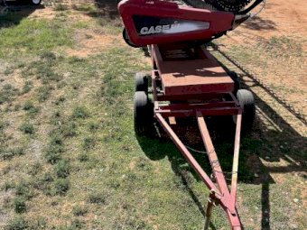 2011 Case IH 8120 4WD Header with 2152 40' Front on Trailer