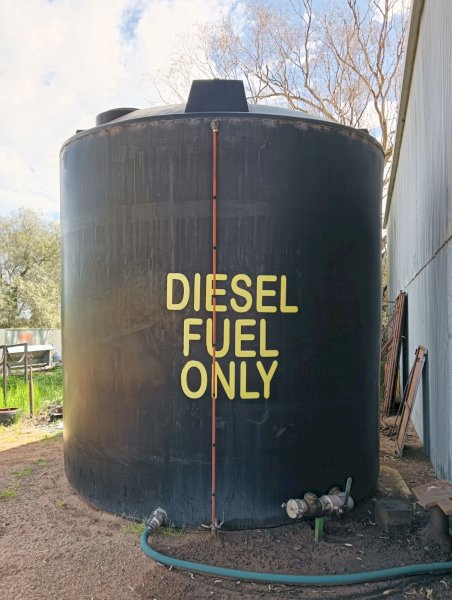 16,500lt Thick Black Poly Diesel Tank