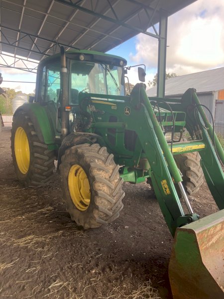 John Deere 6430 Tractor with John Deere 653 loader
