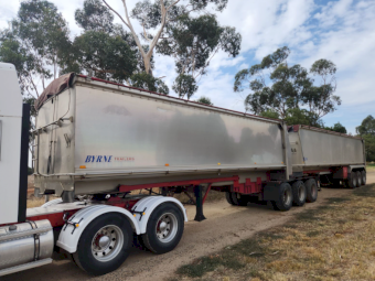 1998 Byrne Aluminum TOA B Double Tipper Trailers