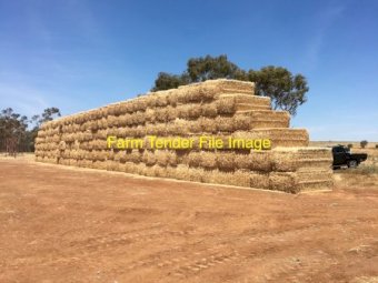 220mt Wheaten Hay 550-600kg 8x4x3 Bales