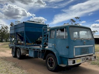 Acco 1830A Truck with 8 tonne Inverell Engineering Seed & Fert Grouper.