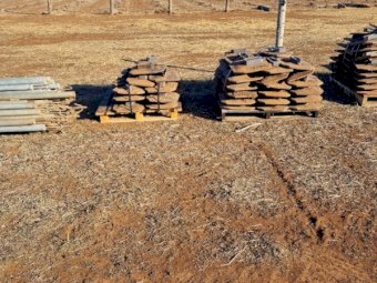  Secondhand treated pine posts plus steel strainers