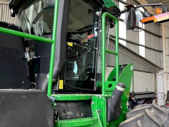 2019 John Deere W170 Windrower With 2023 John Deere 1440D Front