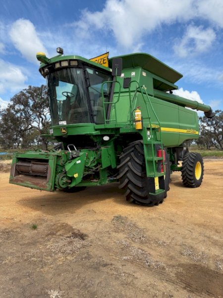 2003 John Deere 9760 STS Header With Macdon FD70 Front And Trailer