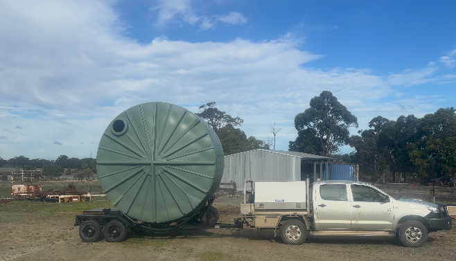 Tank and Poly Pipe Trailer