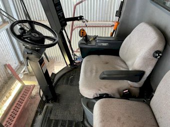 2002 Case IH 2366 Header with 30ft 1010 Front with Pick up Reel on 3 axle Trailer