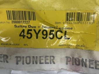 400 KG's Pioneer 45Y95 Canola Seed
