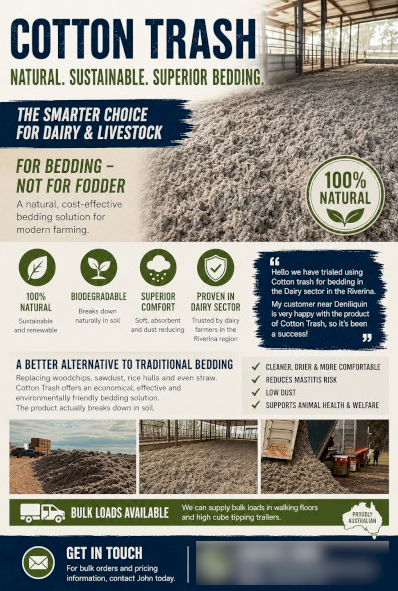 Dairy Bedding (Not Fodder)