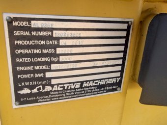 2013 Active AL936E Front End Loader