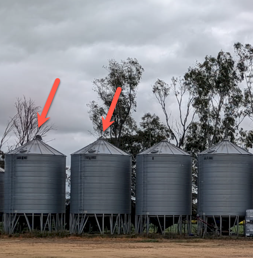 Jaeschke 100 tonne Silos x 2
