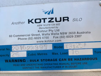 2016 Kotzur Pellet Silo