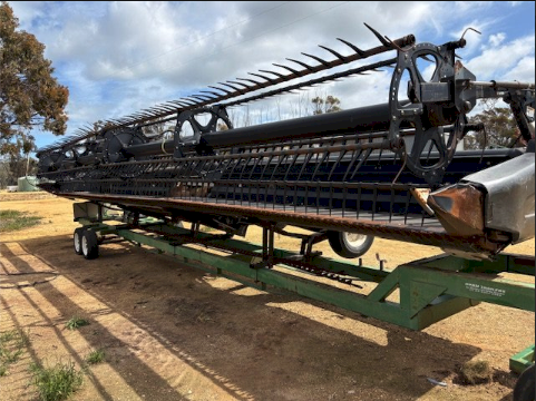 2007 Macdon FD 70 Flexdraper Front And Trailer