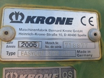 Krone easy cut 3200 hay conditioner for parts or rebuild