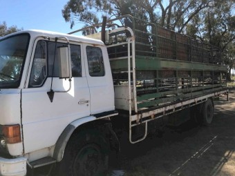 1986 Hino FF Series Rigid Truck w Stock Crate For Sale