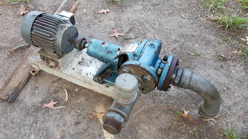 MSL 889 - AJAX CENTRIFUGAL PUMP SET 2KS, SERIES 10143T WITH ELECTRICAL MOTOR FITTED ON A STEEL BASE