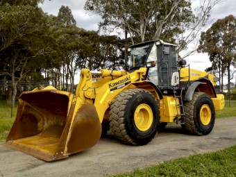 6/2015 Kawasaki 90Z-7 4x4 Articulated Wheel Loader. 25 Tonne. Ex-Council