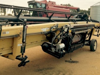 Case 1688 & 30 ft Honey Bee Draper Front