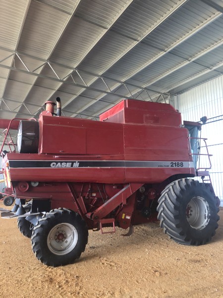 1995 Case 2188 Header and 35ft Draper Front