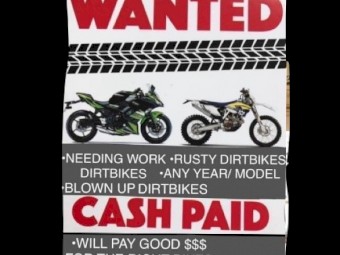 CASH PAID FOR UNWANTED MOTORBIKES 