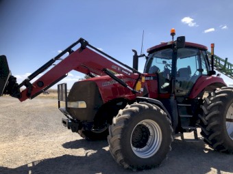 Case IH MX215 Tractor with Goldacres Prairie Eco 6536 Boom Spray