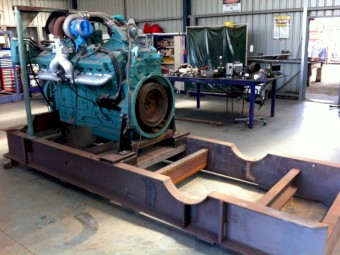 Detroit 16V71T 71 Series Turbo 760HP Diesel Engine on Baseplate