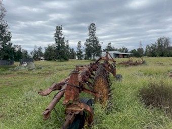 Pin wheel heavy stick rake 