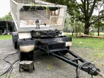 ## Price Reduction ## 13 Cub Metre Smith Custom self unloading/ Roller Mat Dog Trailer
