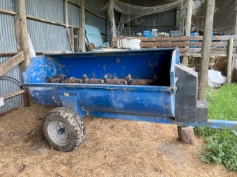 Fleming manure spreader - rotary flail style approximately 3 cubic metre.
