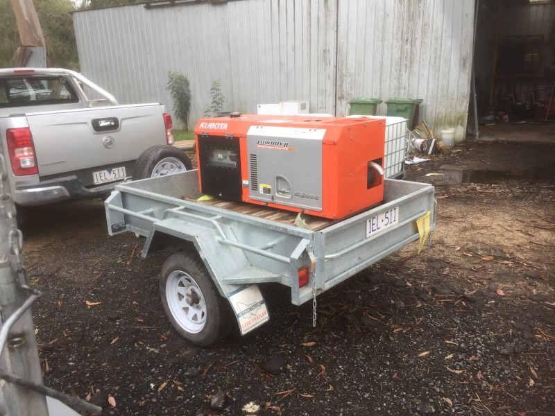 Kubota generator. Near new. Very low hours of usage.