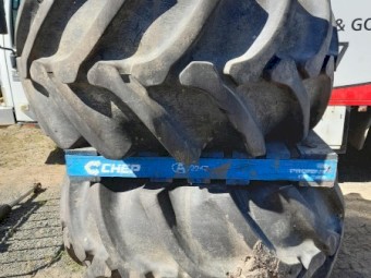  Pair of Firestone 28L-26 Rice Tyres with John Deere Rims