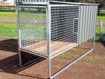 Dog Kennel - Raised Run Kennel, Single Bay
