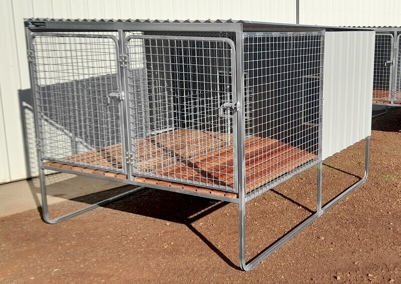 Dog Kennel - Raised Run Kennel, 2 Bay