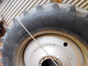 Dual Rims/Tyres off Case Magnum 220