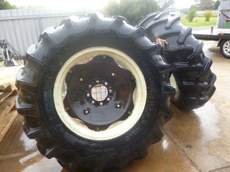 FIRESTONE  16.9 - 28 TYRES & RIMS 