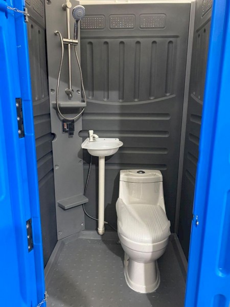 Builder Shower & Toilet Combo Portable Construction Site Shower Toilet Easy Relocate