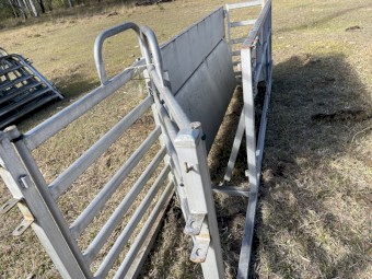 Sheep handler /conveyor with drafting gates  in V design 