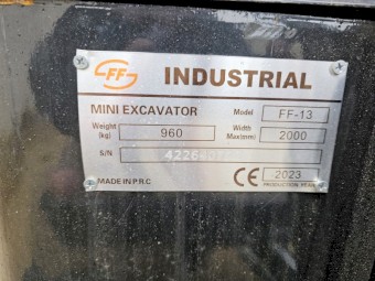 FF Industrial Mini Excavator with Canopy - BRAND NEW!! Unit 3