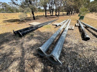 Steel lamp poles