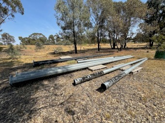 Steel lamp poles