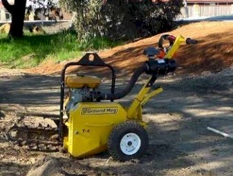 18" Crommelins 6HP EX17 Robin Subaru Walk Behind Groundhog Chain Type Trencher