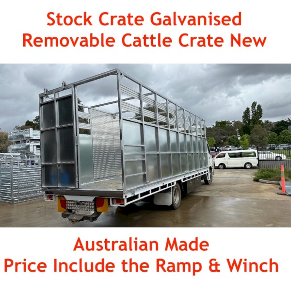 Stock Crate Galvanised Removable Cattle Crate for Truck or Trailer Australian Made New