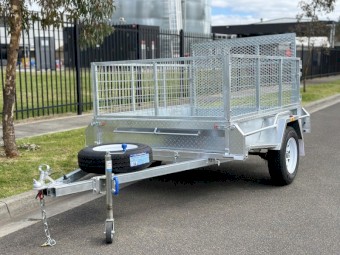 2023 7x5 Single Axle Galvanised Trailer with Ramp 750kg ATM
