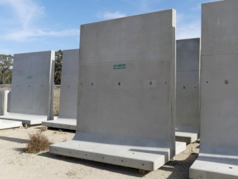 Freestanding Concrete Retaining Walls 3m high x 2.4m long AgCrete L-Blocks