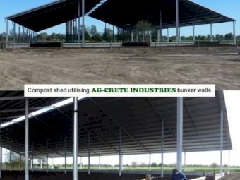 Concrete Ag-Crete Bunker Walls for Grain, Compost, Garden Supplies - Ag-Crete