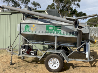 Seed Cleaner, DE Engineers 2 barrell cleaner