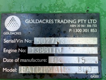 800L Goldacres Batchmate