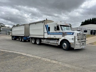2013 Freightliner Coronado and 2008 Tefco Quad